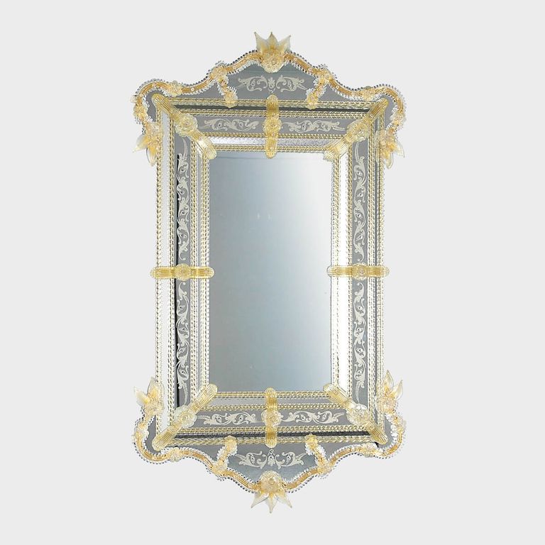 Miroir Mural En Sélénite (pierre Précieuse) Fait Main - Décoration Bohème