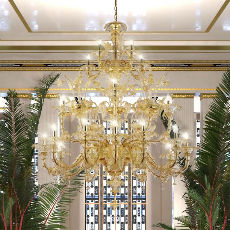 Ca' Rezzonico Domus Aurea Murano Glass Chandelier Sogni Di Cristallo®