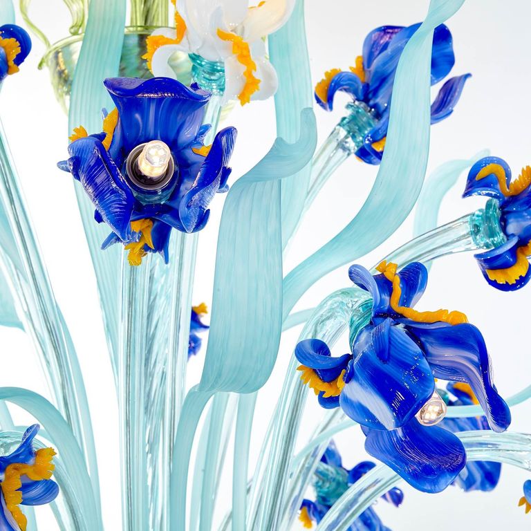 Van Gogh Iris Deluxe Murano Glass Chandelier Sogni Di Cristallo®